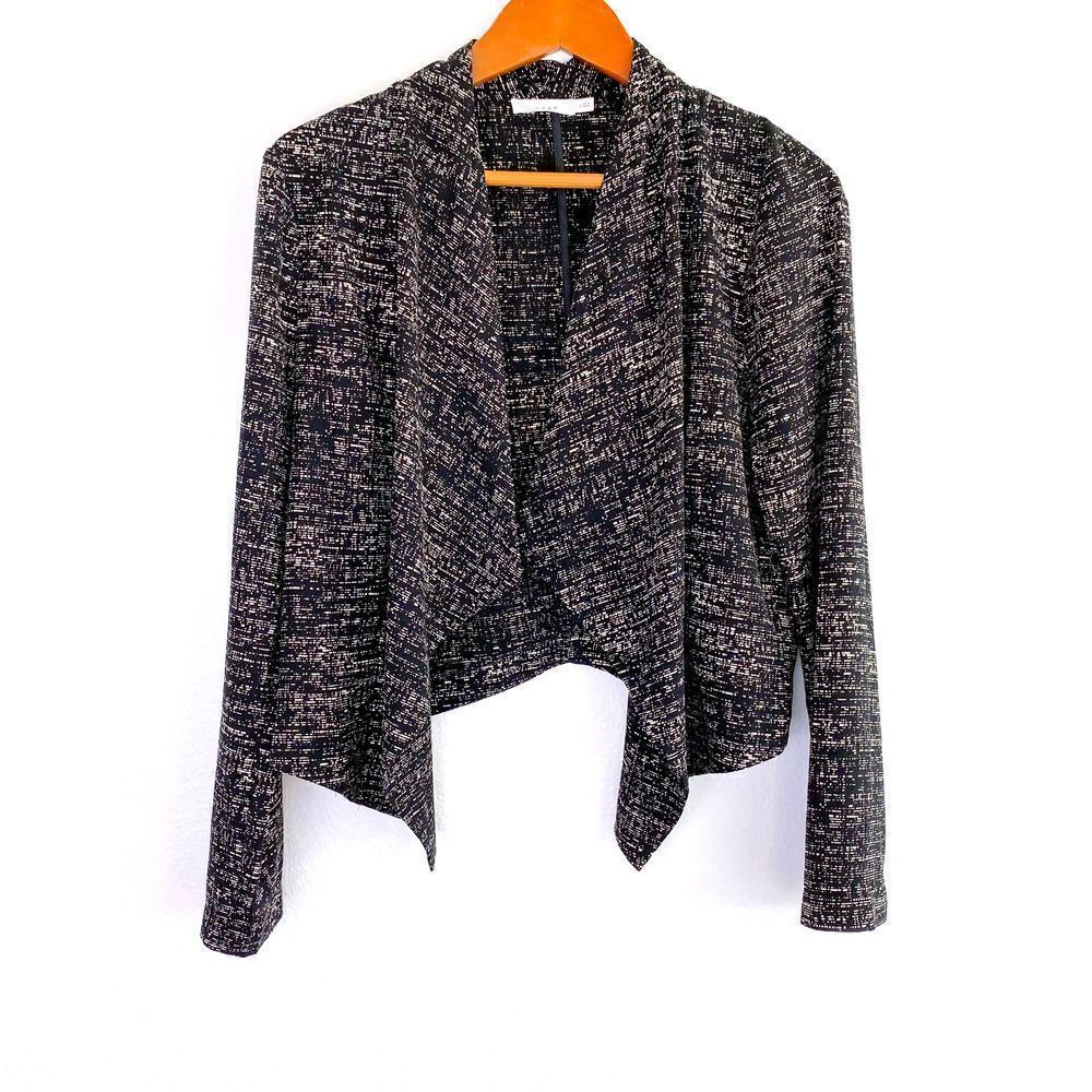 LUSH black‎ drape front waterfall jacket